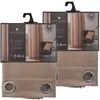 Image de Toilinux - Lot de 2 Rideaux isolants Tim 8 oeillets - 140 x 260 cm - Couleur lin