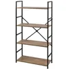Image de Toilinux - Etagère droite Large 4 niveaux Colorado H.48 en Métal et MDF - Beige et Noir