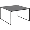 Image de Toilinux - Table basse carré en mélaminé et métal - L.80 cm x H. 48 cm - Noir