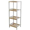 Image de Urban Living - Etagère 4 niveaux en bois - Marron et banc