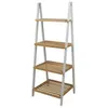 Image de Urban Living - Etagère 4 niveaux pyramide en bois - Marron et banc