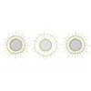 Image de The Home Deco Factory - Lot de 3 miroirs en rotin - Diam 28 cm