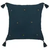 Image de Atmosphera - Coussin de chaise brodé rectangulaire Starke - 40 x 40 cm - Bleu nuit