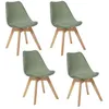 Image de Toilinux - Lot de 4 chaises design scandinave BAYA - Vert