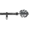 Image de Douceur dintérieur - Kit de tringle à rideaux extensible Feuille - L210 /L380 cm - Patine Noir