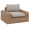 Image de Hespéride - Fauteuil de salon de jardin en résine tressée Savinia - Marron Tahini