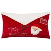Image de Atmosphera - Coussin lettre au Père Noël - 50 x 30 cm - Blanc et rouge