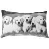 Image de Enjoy Home - Coussin imprimé chiens - 30 x 50 cm - Noir et blanc