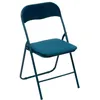 Image de Five Simply Smart - Chaise pliante effet velours - Bleu