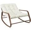 Image de The Home Deco Factory - Fauteuil à bascule Manda - Blanc