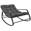 Image de The Home Deco Factory - Fauteuil à bascule Manda - Noir
