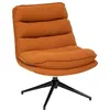 Image de Atmosphera - Fauteuil pivotant en tissu et pieds métal HARPER - Terracotta