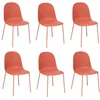 Image de Toilinux - Lot de 6 chaises ASAN - Terracotta