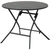 Image de Hespéride - Table de jardin pliante ronde 4 places GREENSBORO - Gris graphite