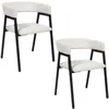 Image de Toilinux - Lot de 2 fauteuils design en tissu côtelé SCOTT - Beige