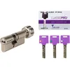 Image de Cylindre à bouton Classic Pro Mul-T-Lock - Laiton nickelé - Haute sûreté - Longueur 31 x B31 mm