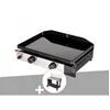 Image de Plancha gaz 2 brûleurs Solia 200 - Somagic + Chariot plancha en métal Salvia