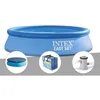 Image de Kit piscine autoportée Intex Easy Set 244 x 061 m + Bâche de protection + Bâche à bulles + Épurateur à cartouche