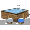 Image de Kit piscine bois Gré Carra 305 x 305 x 119 m + Bâche hiver + Bâche à bulles