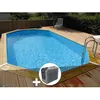 Image de Kit piscine bois Ubbink Océa 610 x 400 x 130 m - Liner beige + Poolican