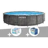 Image de Kit piscine tubulaire Intex Baltik ronde 549 x 122 m + Bâche à bulles + 6 cartouches de filtration