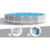 Image de Kit piscine tubulaire Intex Prism Frame ronde 549 x 122 m + Bâche à bulles + 6 cartouches de filtration