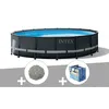 Image de Kit piscine tubulaire Intex Ultra XTR Frame ronde 4 88 x 1 22 m + Bâche à bulles + 20 kg de zéolite