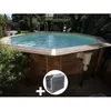 Image de Kit piscine bois Ubbink Océa 430 x 120 m - Liner beige + Poolican