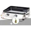 Image de Plancha gaz 2 brûleurs Vera 200 - Somagic + Dégraissant plancha