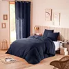 Image de Parure de couette Noah Gaze de Coton 260 x 240 pour lit 2 Places King Size 160 à 180 cm - Noah Bleu Nuit