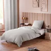Image de Parure de couette Noah Gaze de Coton 140 x 200 pour lit 1 place - Noah Perle - Noah Perle -