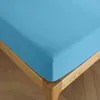 Image de Drap housse 200 x 200 cm bonnet 30 cm Prémium pour lit 2 places King Size - 200x200+30 - Prémium Cyan