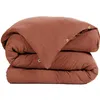 Image de Housse de couette Gaze de Coton 200 x 200 cm GAIA coloris Terracotta