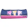 Image de BAGTROTTER Trousse scolaire ronde Lili Lou 3 chats Bleue
