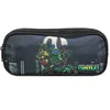 Image de Trousse scolaire - Tortues Ninja - 2 compartiments - Noir - Polyester - Zippée
