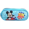 Image de Trousse scolaire - Disney - Mickey - 2 compartiments - Bleu - Polyester