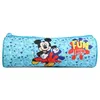 Image de Trousse scolaire - Disney - Mickey - Ronde - Bleue - Polyester - Zippée