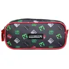 Image de Trousse scolaire - Minecraft - Rectangulaire - Noir - Polyester - Zippée