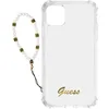 Image de Coque de protection - Guess - iPhone 12/12 Pro - Antichoc - Transparent - Bracelet perles blanc