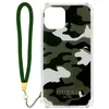 Image de Coque iPhone 12 et 12 Pro avec Dragonne Motif Camouflage Guess vert Vert