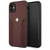 Image de Coque - BMW - iPhone 11 - Cuir perforé - Rouge - Design luxueux