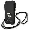 Image de Coque Karl Lagerfeld Ikonik Saffiano noire pour iPhone 12