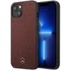 Image de Coque - MERCEDES - iPhone 13 mini - Cuir véritable - Motif Étoiles - Rouge