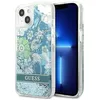 Image de Coque - Guess - Liquid Glitter Flower - iPhone 13 - Bleu/Vert - Protection TPU