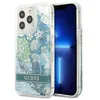 Image de Coque de téléphone - Guess - Liquid Glitter Flower - iPhone 13 Pro Max - Bleu/Vert - Souple