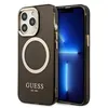 Image de Guess Gold Outline Translucent MagSafe - Coque pour iPhone 13 Pro (Noir) - 3666339057039