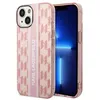 Image de Karl Lagerfeld Coque iPhone 14 Plus Rayures Verticales Rose/Blanc - Polycarbonate + TPU