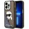 Image de Karl Lagerfeld Coque Liquid Glitter Tête de Karl pour iPhone 14 Pro Max   Noir (TPU souple)