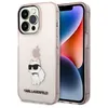 Image de Karl Lagerfeld Coque iPhone 14 Pro Max Choupette - Transparent rose dos polycarbonate
