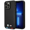 Image de BMW Coque Cuir Tricolore MagSafe pour iPhone 14 Pro - Noir